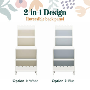 Max & Finn Cloud Kids' Desk with Shelves - White