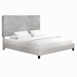 CosmoLiving Mondo Upholstered Platform Bed - Gray - King
