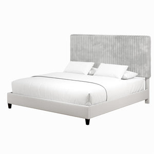 CosmoLiving Mondo Upholstered Platform Bed - Gray - King
