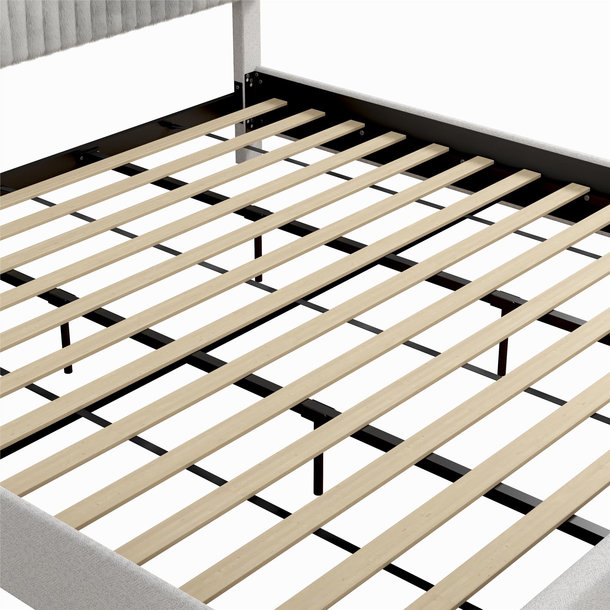 CosmoLiving Mondo Upholstered Platform Bed - Gray - King