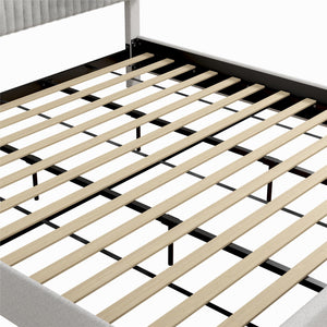 CosmoLiving Mondo Upholstered Platform Bed - Gray - King