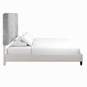 CosmoLiving Mondo Upholstered Platform Bed - Gray - King