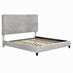 CosmoLiving Mondo Upholstered Platform Bed - Gray - King