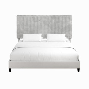 CosmoLiving Mondo Upholstered Platform Bed - Gray - King