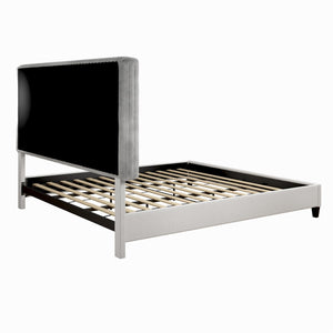 CosmoLiving Mondo Upholstered Platform Bed - Gray - King