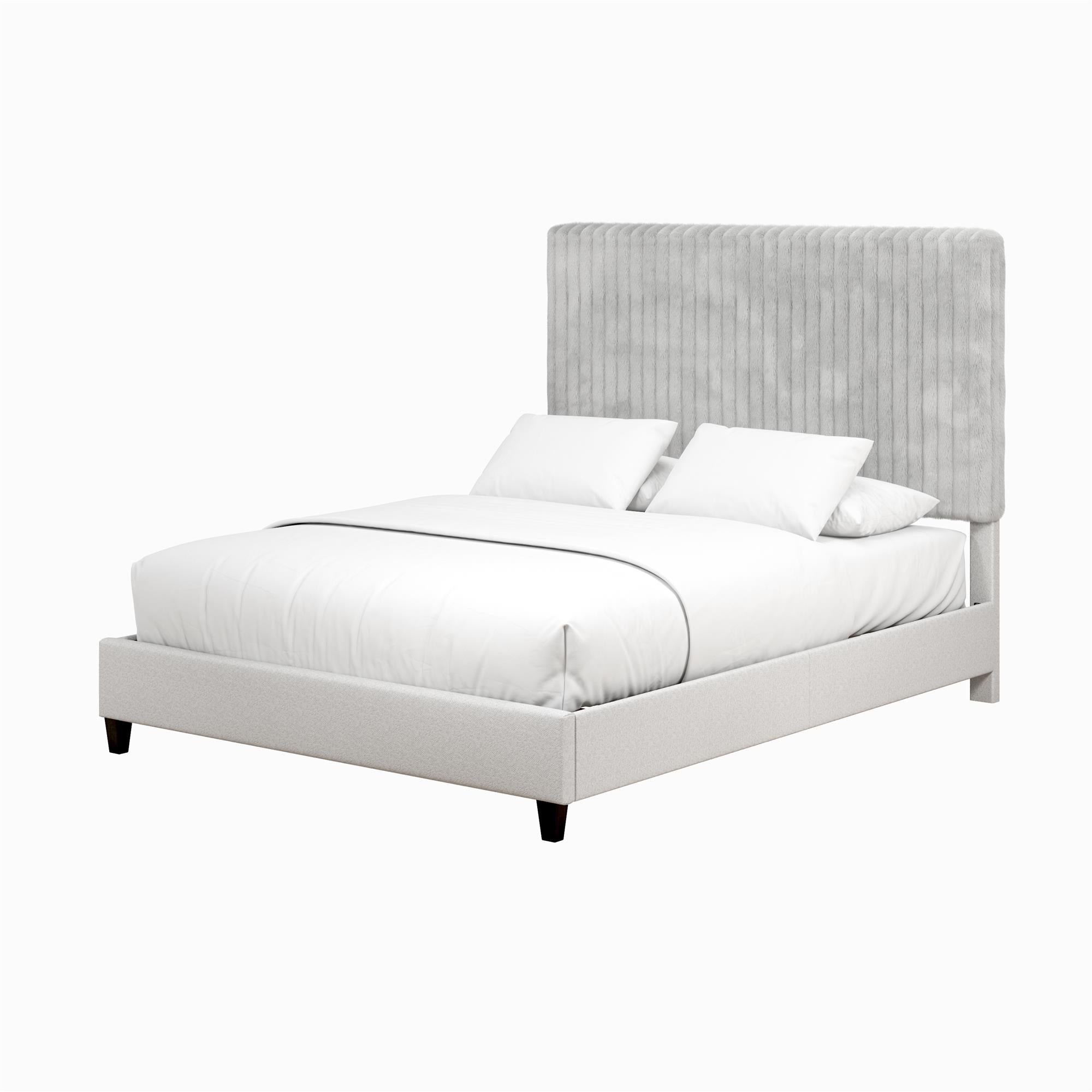 CosmoLiving Mondo Upholstered Platform Bed - Gray - Queen