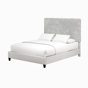 CosmoLiving Mondo Upholstered Platform Bed - Gray - Queen
