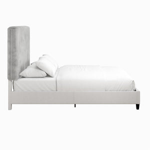 CosmoLiving Mondo Upholstered Platform Bed - Gray - Queen