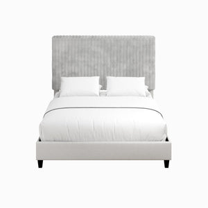 CosmoLiving Mondo Upholstered Platform Bed - Gray - Queen