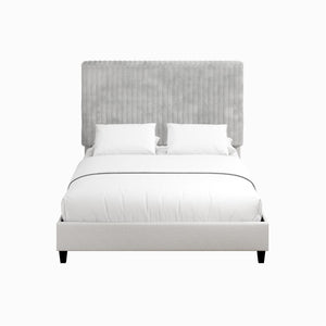 CosmoLiving Mondo Upholstered Platform Bed - Gray - Queen