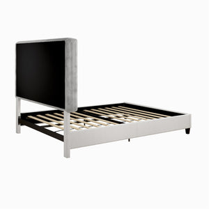 CosmoLiving Mondo Upholstered Platform Bed - Gray - Queen