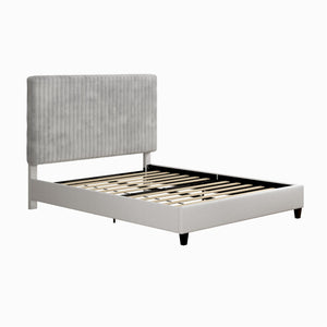CosmoLiving Mondo Upholstered Platform Bed - Gray - Queen