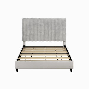 CosmoLiving Mondo Upholstered Platform Bed - Gray - Queen