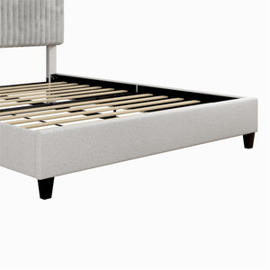CosmoLiving Mondo Upholstered Platform Bed - Gray - Queen