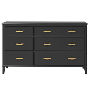 Monarch Hill Hawken 6 Drawer Dresser, Black - Black
