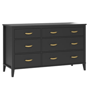 Monarch Hill Hawken 6 Drawer Dresser, Black - Black