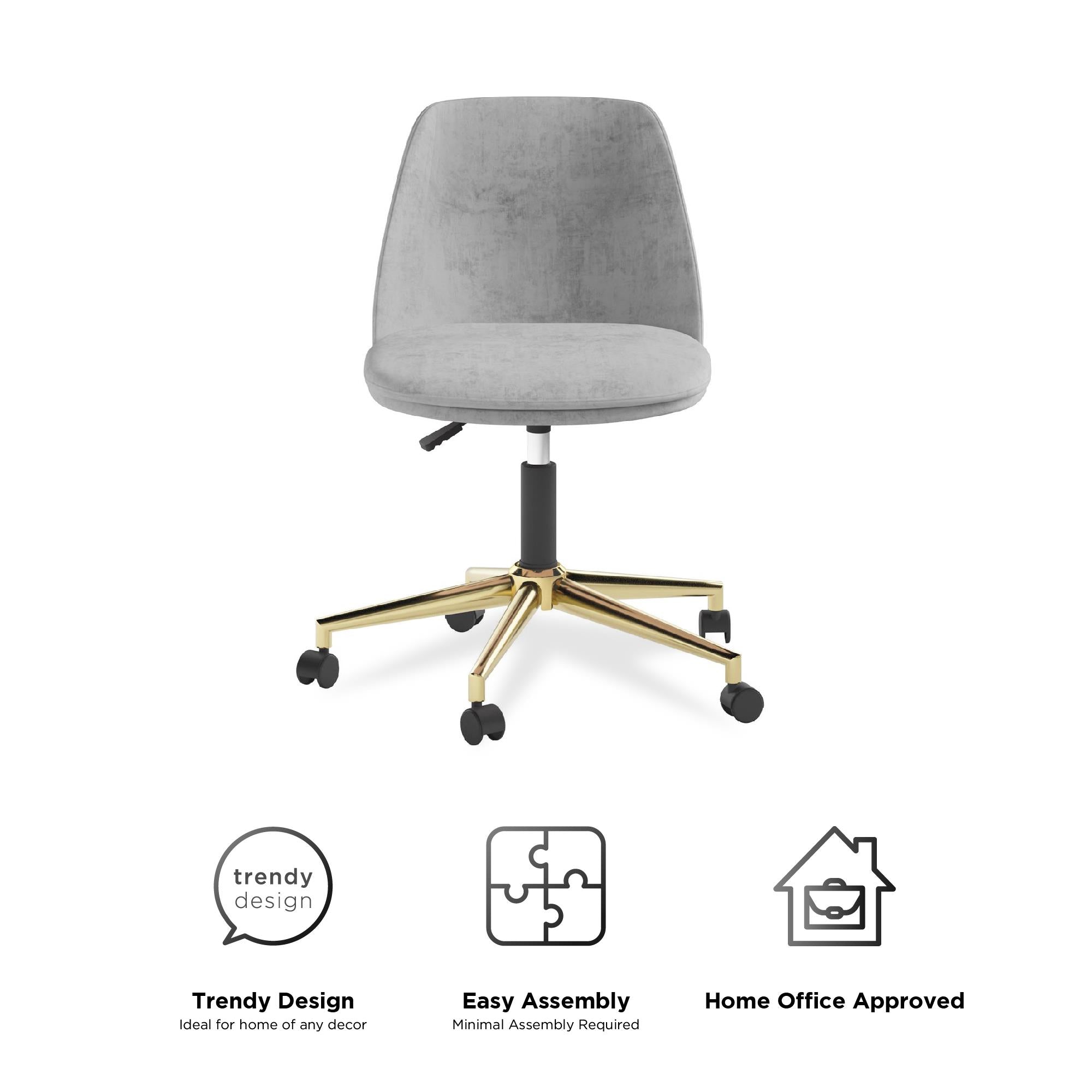 DHP Ivy Office Chair - Light Gray
