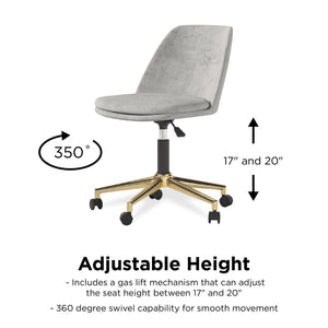 DHP Ivy Office Chair - Light Gray