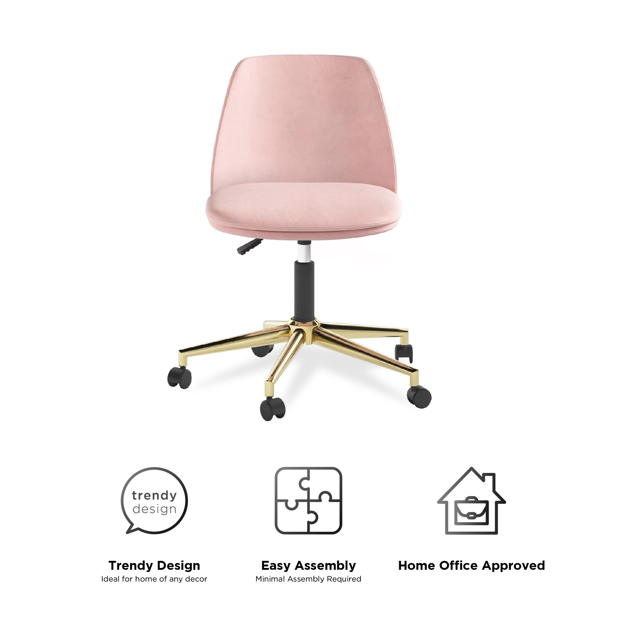 DHP Ivy Office Chair - Light Pink