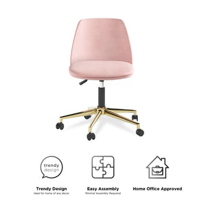 DHP Ivy Office Chair - Light Pink