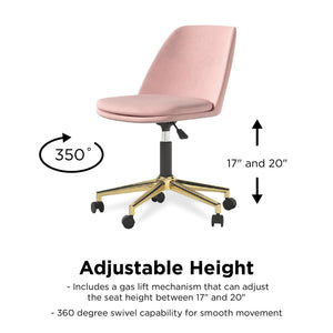 DHP Ivy Office Chair - Light Pink