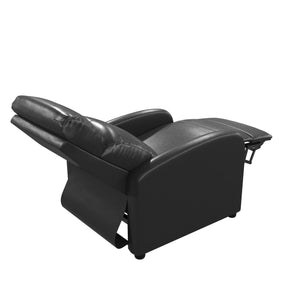 DHP Bobby Pushback Recliner Chair, Black Faux Leather - Black Faux Leather