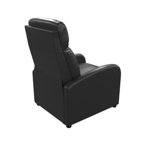DHP Bobby Pushback Recliner Chair, Black Faux Leather - Black Faux Leather