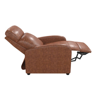 DHP Bobby Pushback Recliner Chair, Camel Faux Leather - Camel Faux Leather
