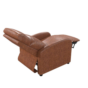 DHP Bobby Pushback Recliner Chair, Camel Faux Leather - Camel Faux Leather