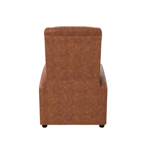 DHP Bobby Pushback Recliner Chair, Camel Faux Leather - Camel Faux Leather