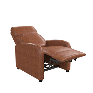 DHP Bobby Pushback Recliner Chair, Camel Faux Leather - Camel Faux Leather