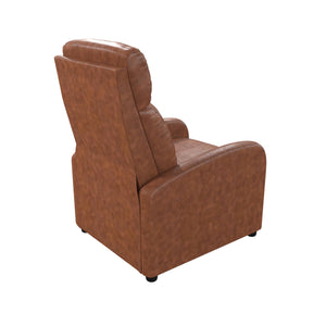 DHP Bobby Pushback Recliner Chair, Camel Faux Leather - Camel Faux Leather