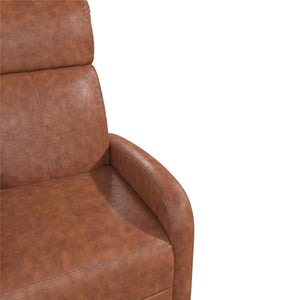 DHP Bobby Pushback Recliner Chair, Camel Faux Leather - Camel Faux Leather