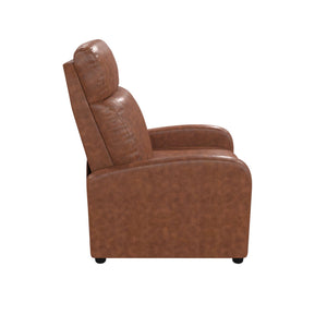 DHP Bobby Pushback Recliner Chair, Camel Faux Leather - Camel Faux Leather