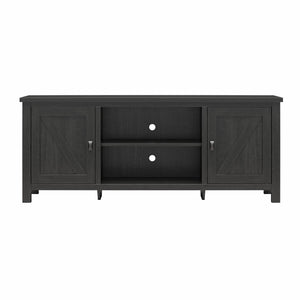 Ameriwood Home Farmington Easy Assembly Farmhouse TV Stand for TVs up to 65" - Black Oak