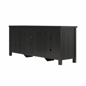 Ameriwood Home Farmington Easy Assembly Farmhouse TV Stand for TVs up to 65" - Black Oak