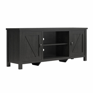 Ameriwood Home Farmington Easy Assembly Farmhouse TV Stand for TVs up to 65" - Black Oak