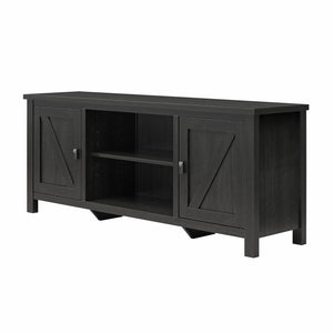 Ameriwood Home Farmington Easy Assembly Farmhouse TV Stand for TVs up to 65" - Black Oak