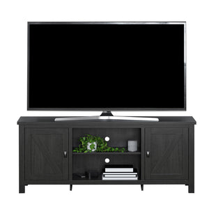 Ameriwood Home Farmington Easy Assembly Farmhouse TV Stand for TVs up to 65" - Black Oak