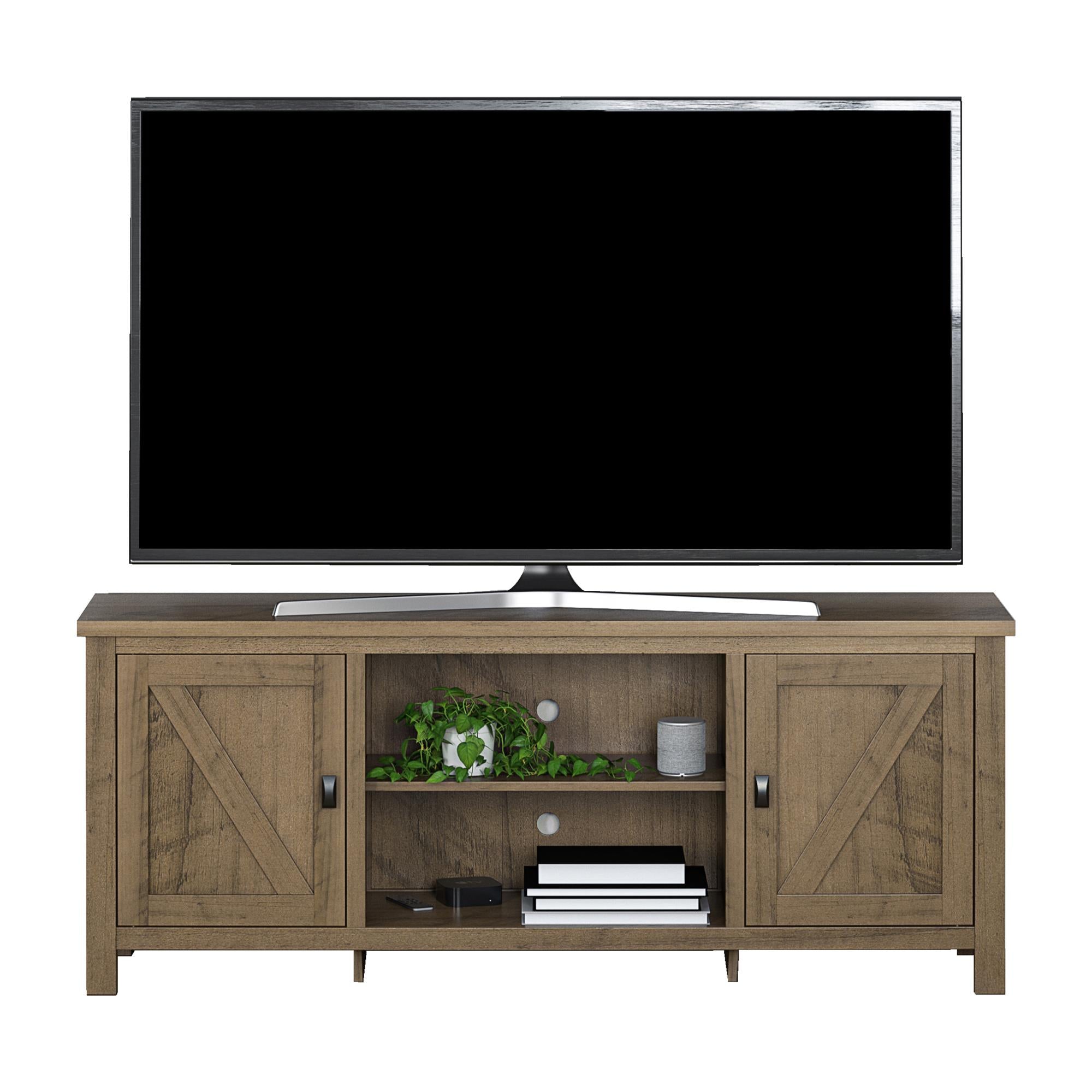 Ameriwood Home Farmington Easy Assembly Farmhouse TV Stand for TVs up to 65" - Rustic Oak