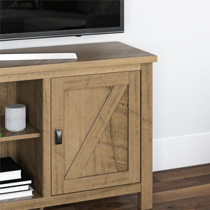 Ameriwood Home Farmington Easy Assembly Farmhouse TV Stand for TVs up to 65" - Rustic Oak
