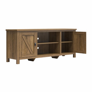 Ameriwood Home Farmington Easy Assembly Farmhouse TV Stand for TVs up to 65" - Rustic Oak