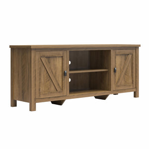 Ameriwood Home Farmington Easy Assembly Farmhouse TV Stand for TVs up to 65" - Rustic Oak