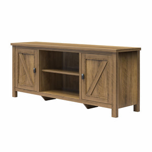 Ameriwood Home Farmington Easy Assembly Farmhouse TV Stand for TVs up to 65" - Rustic Oak