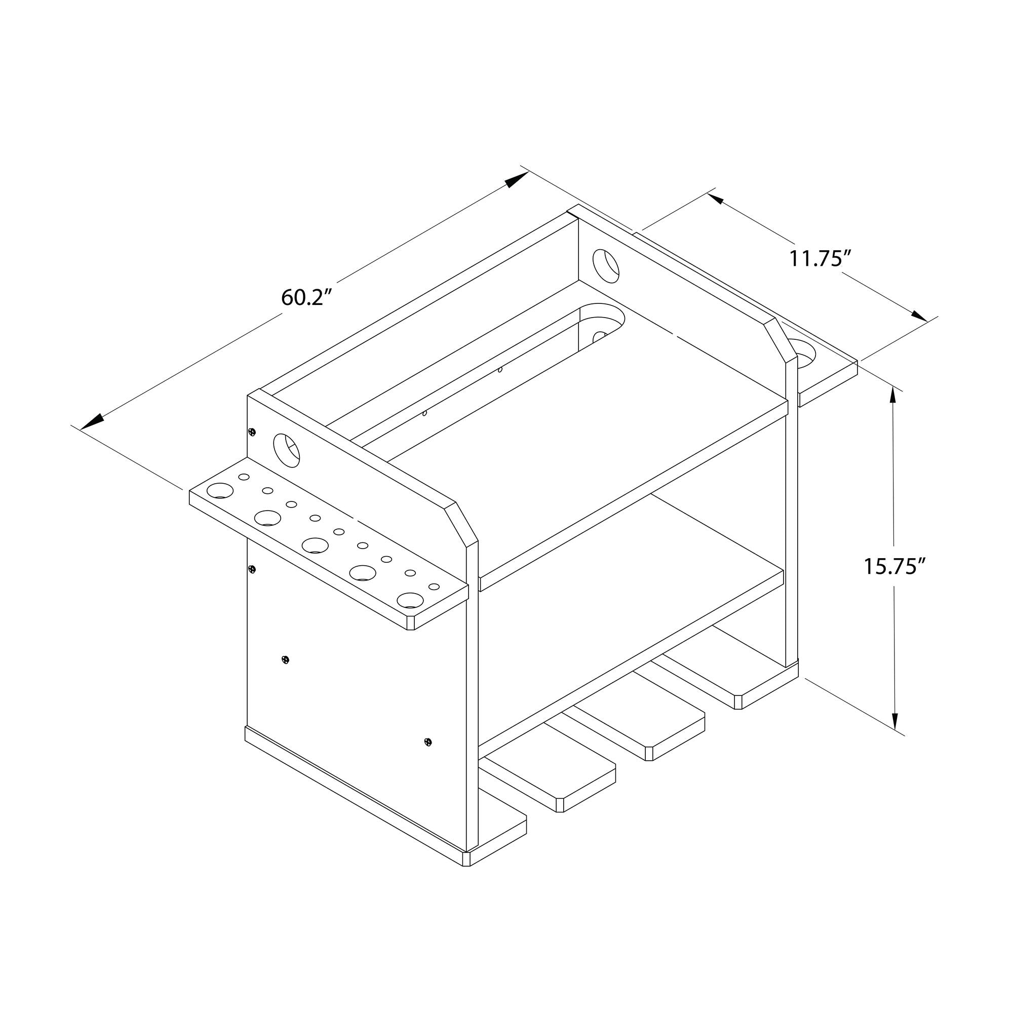 Systembuild Evolution Benford Hanging Wall Mount Tool Organizer - Raw Board