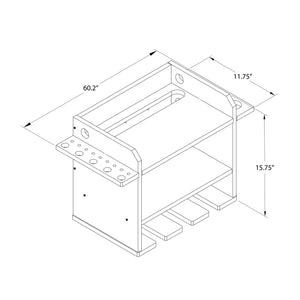 Systembuild Evolution Benford Hanging Wall Mount Tool Organizer - Raw Board