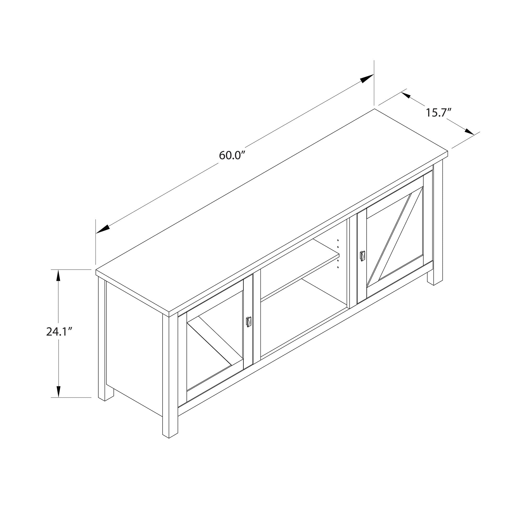 Ameriwood Home Farmington Easy Assembly Farmhouse TV Stand for TVs up to 65" - Century Barn Pine