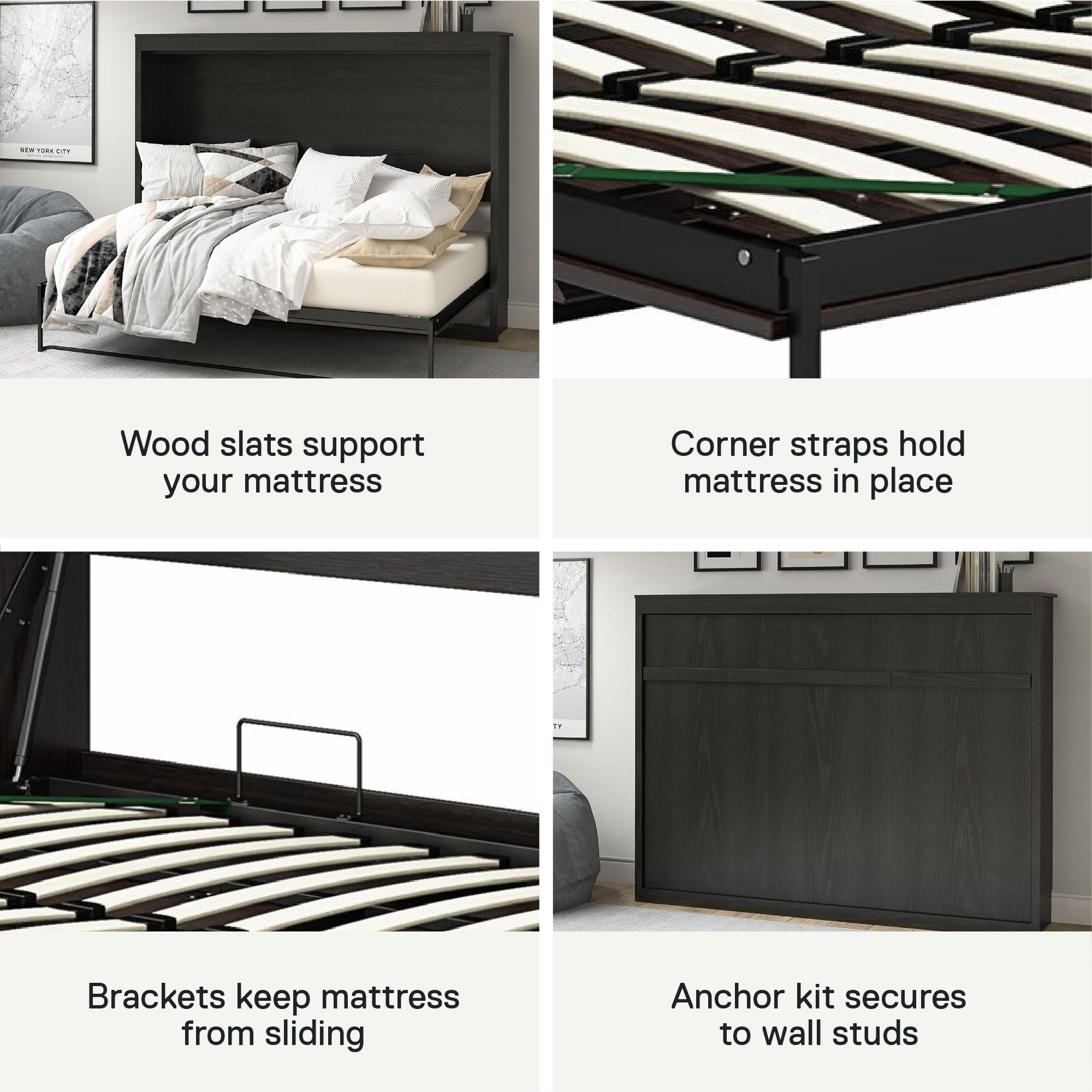 Signature Sleep Paramount Daybed Cabinet - Black Oak - Full