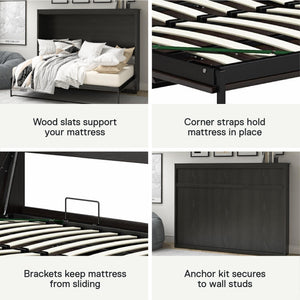 Signature Sleep Paramount Daybed Cabinet - Black Oak - Full