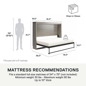 Signature Sleep Paramount Daybed Cabinet - Gray Oak - Full